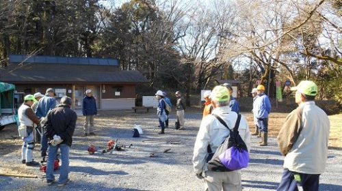 動画 2017年2月19日 滝山城跡下草刈り 「出丸」三段目の曲輪「ここは滝山公園」