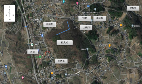 黒駒砦　堂坂砦（能見城防塁）　山梨県韮崎市