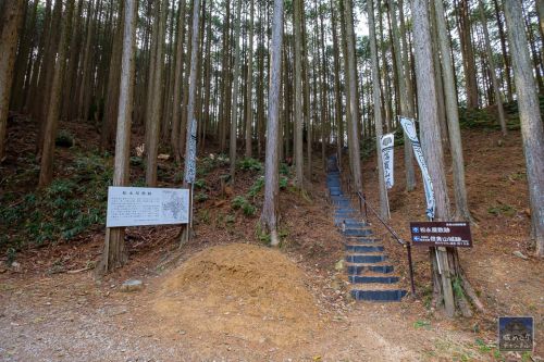 信貴山城 [4/4] 最北端の曲輪側面に残る石垣跡を探す。
